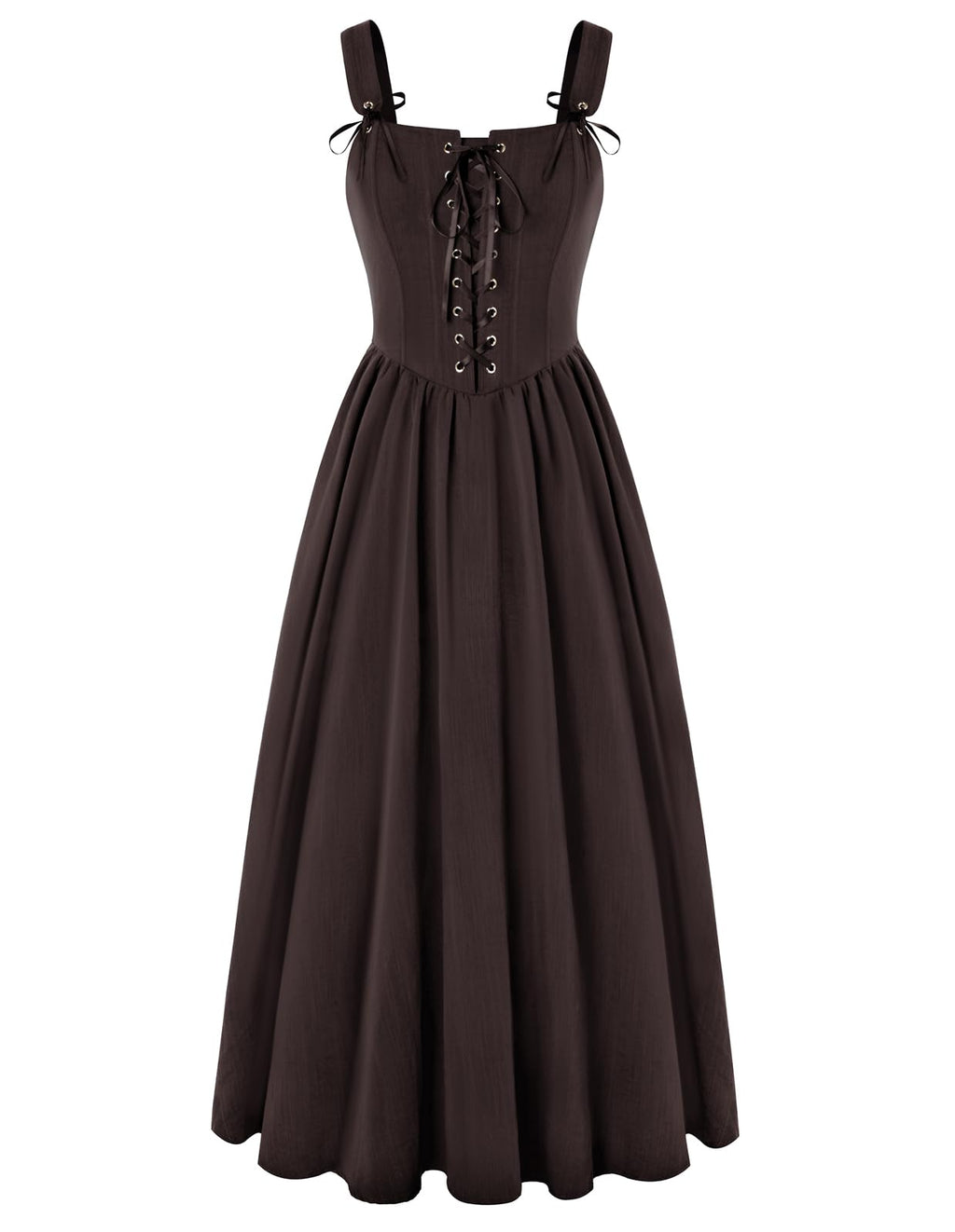 SCARLET DARKNESS Women's Renaissance Corset Dress Sleeveless Lace up A-Line Maxi Dresses