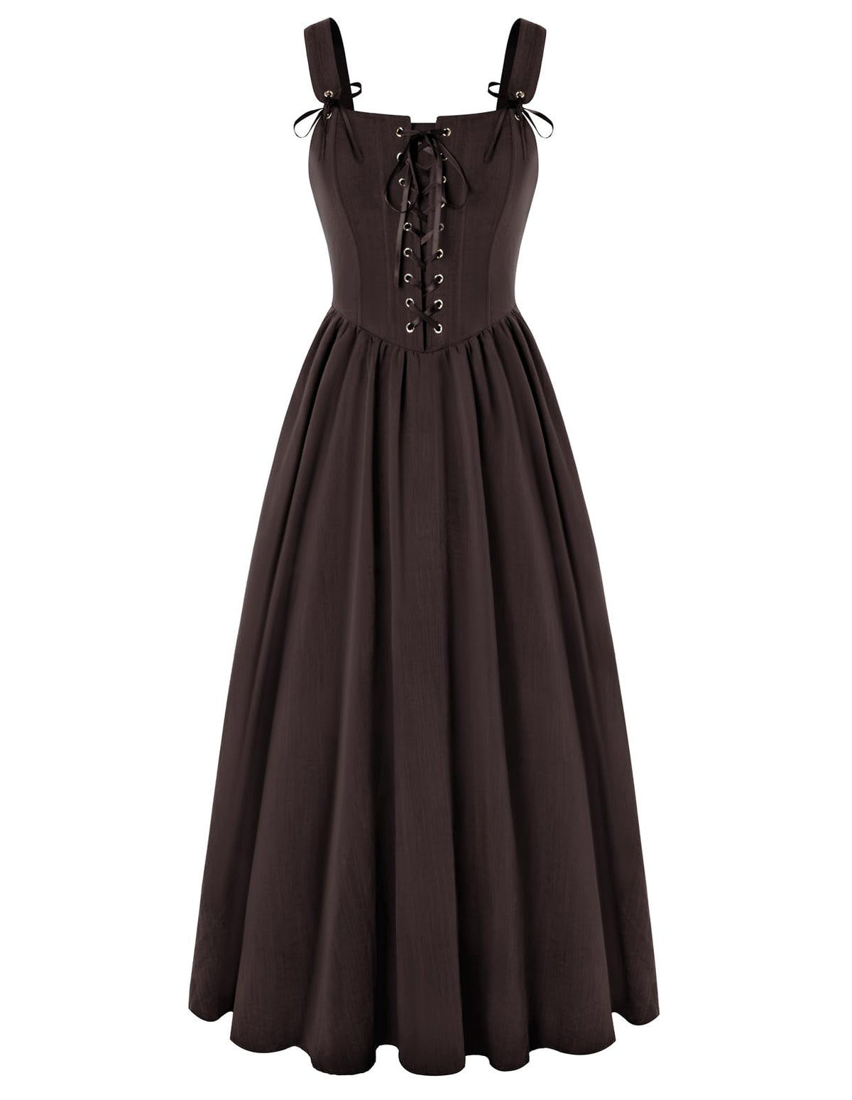 SCARLET DARKNESS Women's Renaissance Corset Dress Sleeveless Lace up A-Line Maxi Dresses