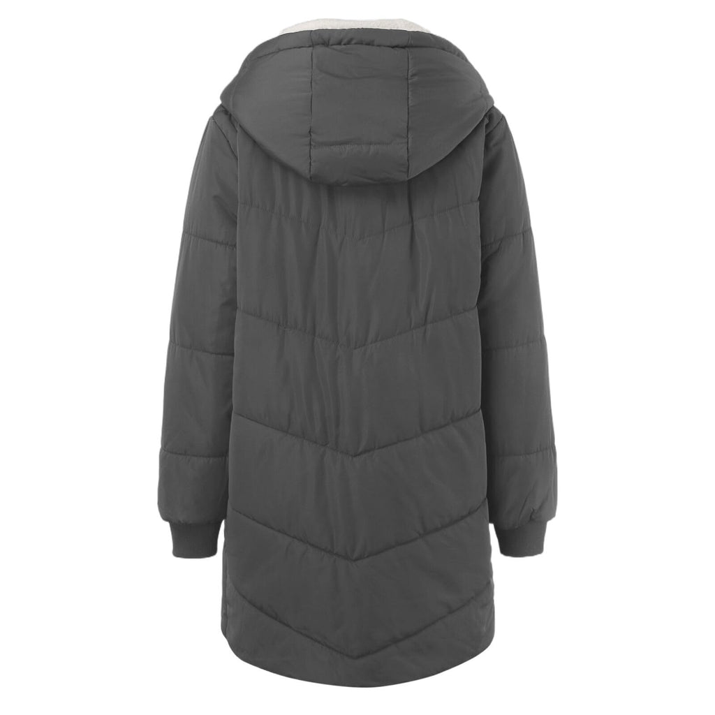 Women's Winter Puffer Jacket - Warm Padded Coat for UK Daily Wear Windproof Outer Loose Casual Fit Lightweight Padded Overcoat Cold Weather Resistant Autumn Outwear Jackets