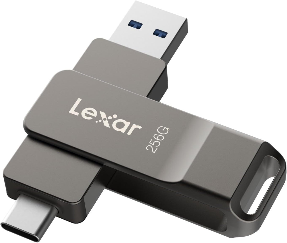 Lexar D40E 128GB Dual USB 3.2 Gen 1 Type-C Jump Drive,Champagne Silver