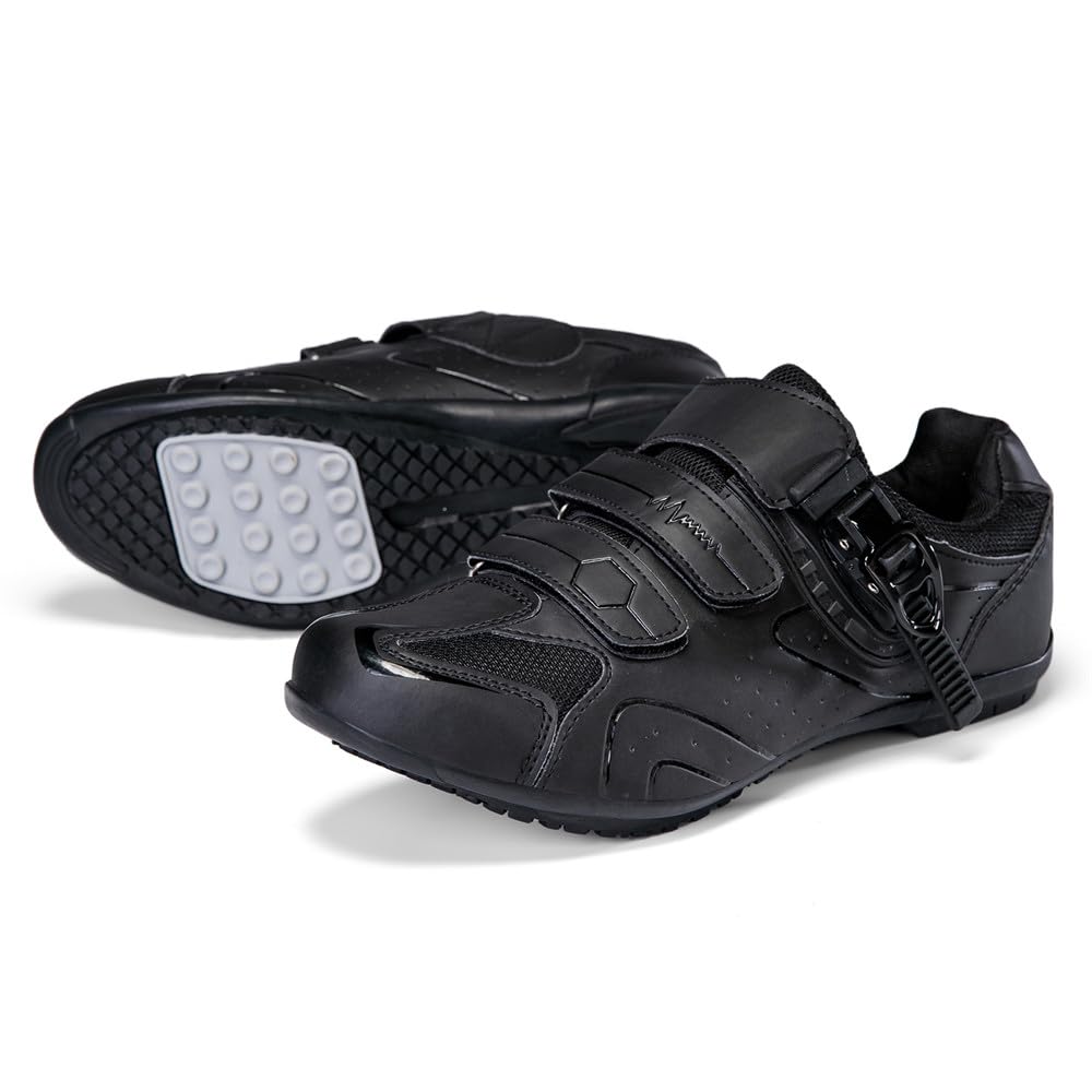 Hixingo Cycling Shoes Flat Mens Womens MTB Bicycle Shoes, Road Bike Anti-Slip Rubber Sole Sneaker Breathable Mountain Bike Shoe Compatible No Cleat, 3.5 to 12 UK