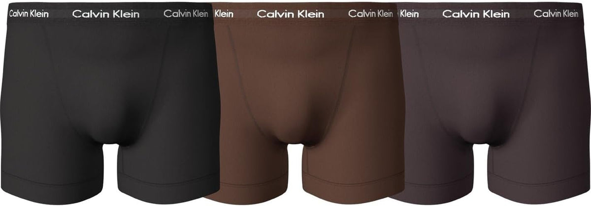 Calvin Klein Men’s 3 Pack Trunks with Logo Waistband