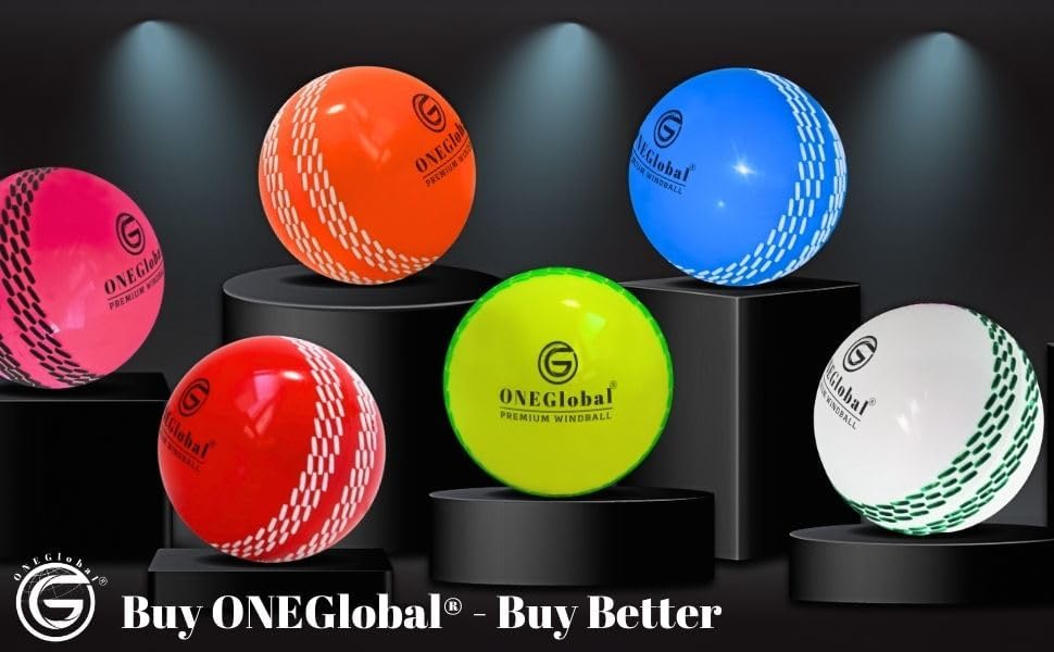 Premium Windball Soft Cricket Ball with Colour Seam | Wind Ball for Outdoor & Indoor Practice, Coaching, Garden & Beach Games