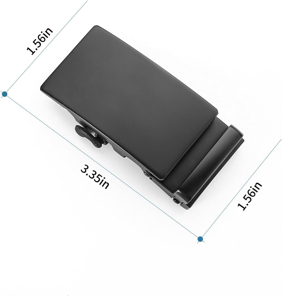 Men's Adjustable Leather Belt Strap & Zinc Alloy Automatic Ratchet Buckle, Customizable for Business Casual & Formal Wear