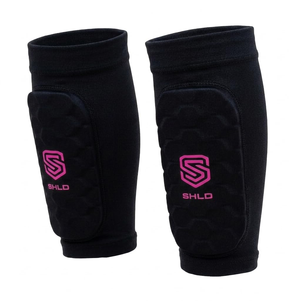 Kids Shin Pad Sleeves Ages 3-14, Ultra Light Protective Football Built-in Shin Guard Sleeves for Children Boys & Girls