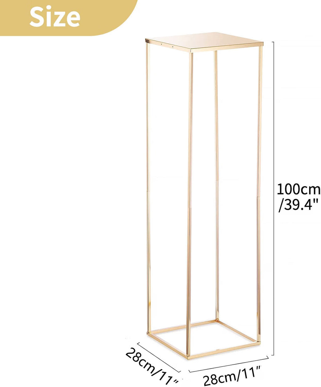 Wedding Flower Stands Gold Tall Geometric Metal Columns Event Decor NUPTIO Set