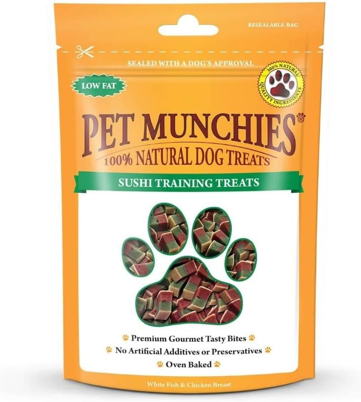 Pet Munchies Venison & Beef Liver Dog Training Treats, Grain Free Tasty Bites with Natural Real Meat, Low in Fat 50g