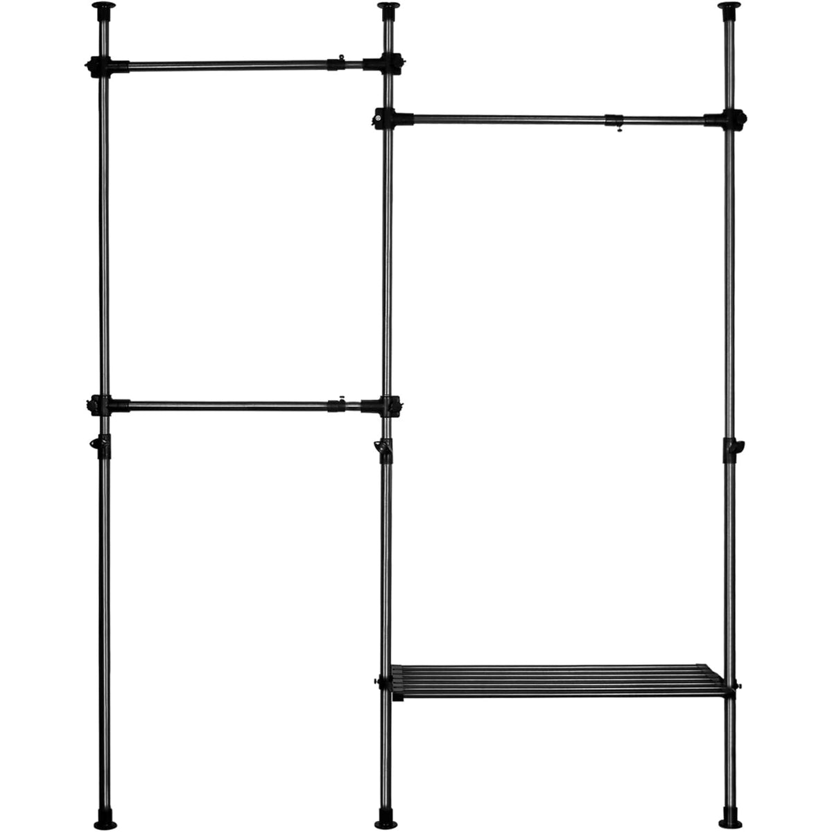 Heavy Duty Clothes Rail Storage System 50kg Garment Rack Open Wardrobe QWORK