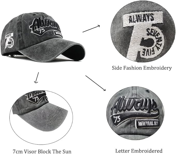 Vintage Baseball Cap New York City Retro Frayed Edge Sunhat Fashion Embroidery Summer Outdoor Cap Unisex