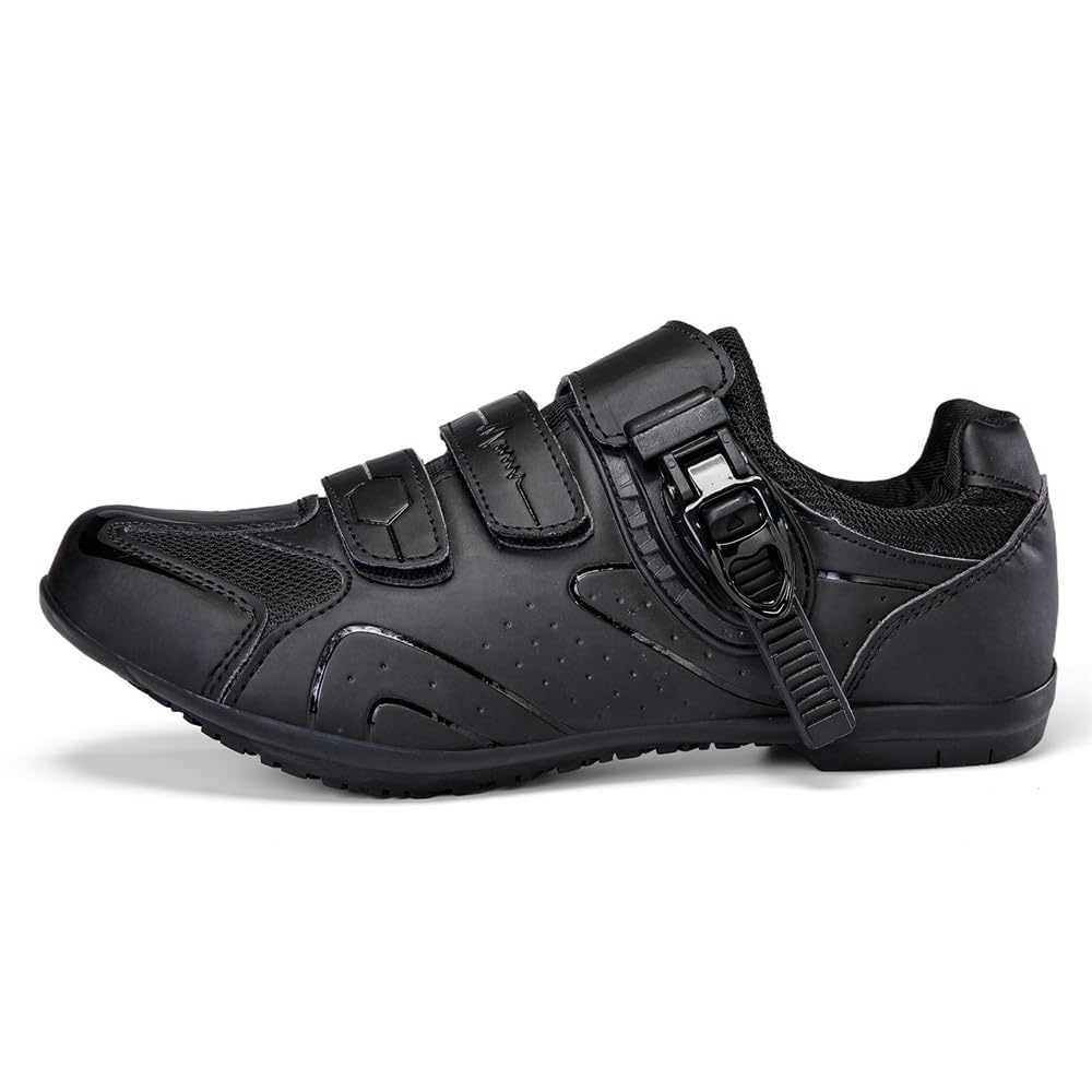 Hixingo Cycling Shoes Flat Mens Womens MTB Bicycle Shoes, Road Bike Anti-Slip Rubber Sole Sneaker Breathable Mountain Bike Shoe Compatible No Cleat, 3.5 to 12 UK