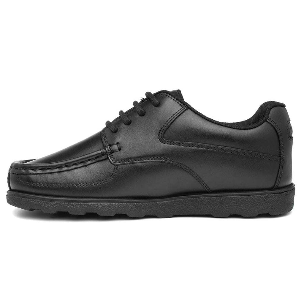 Kickers Fragma Boys Lace Up School Shoe in Black