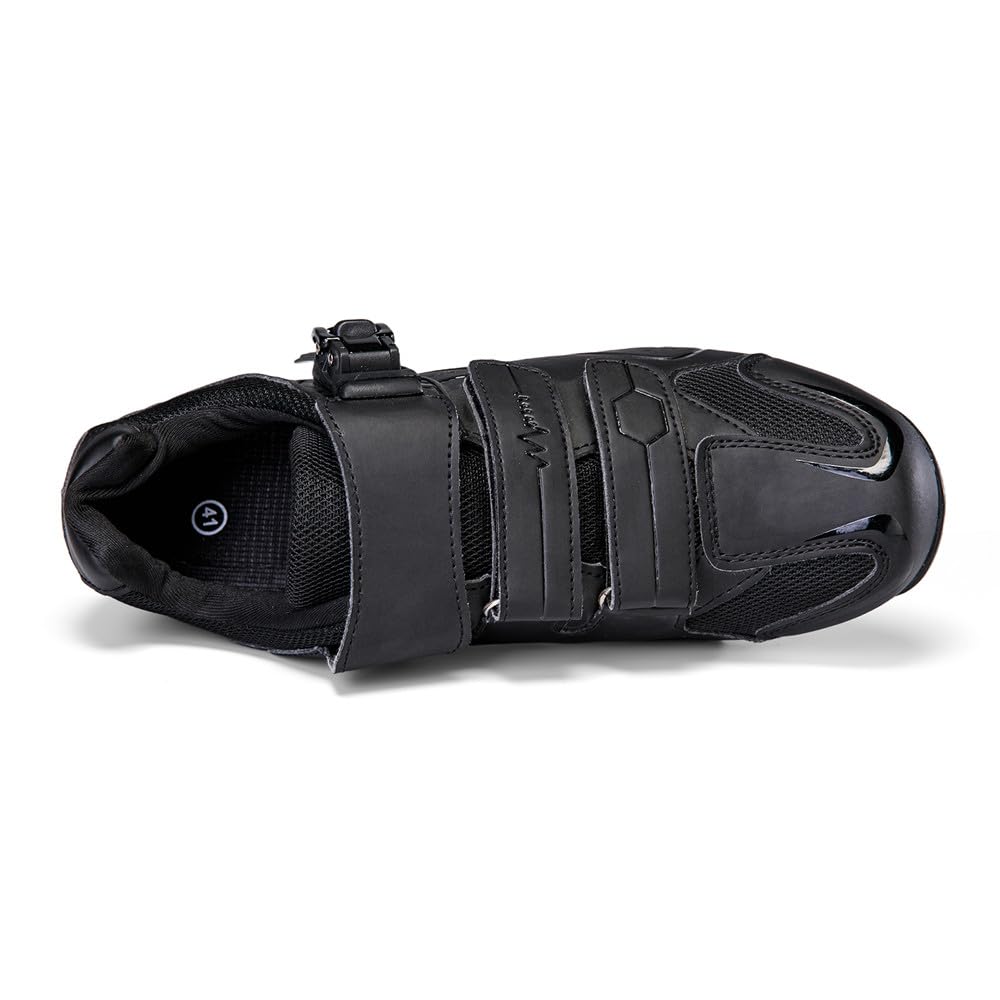 Hixingo Cycling Shoes Flat Mens Womens MTB Bicycle Shoes, Road Bike Anti-Slip Rubber Sole Sneaker Breathable Mountain Bike Shoe Compatible No Cleat, 3.5 to 12 UK