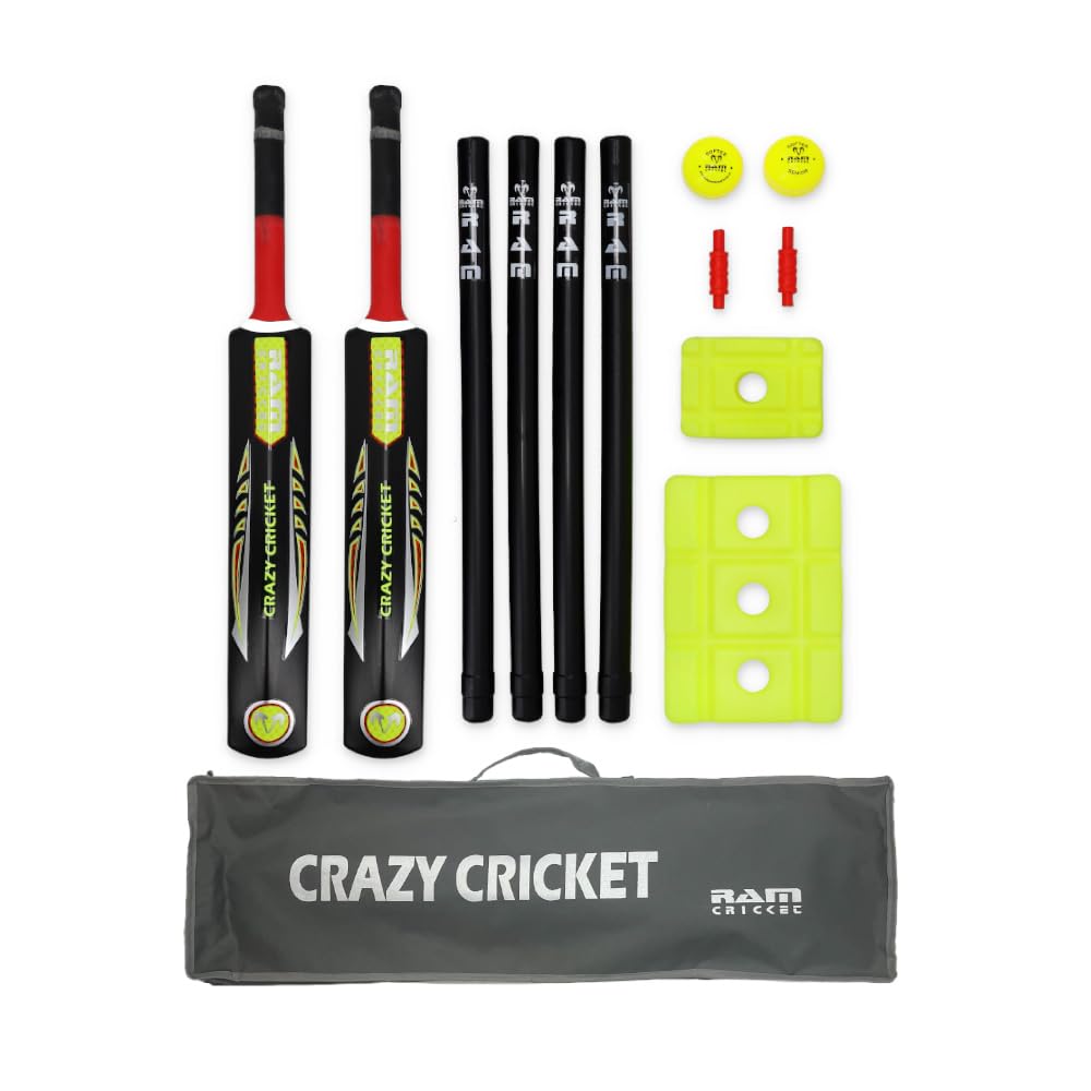 Ram Cricket - Crazy Cricket Set - Age 9 yrs - Adult - Pro balanced design