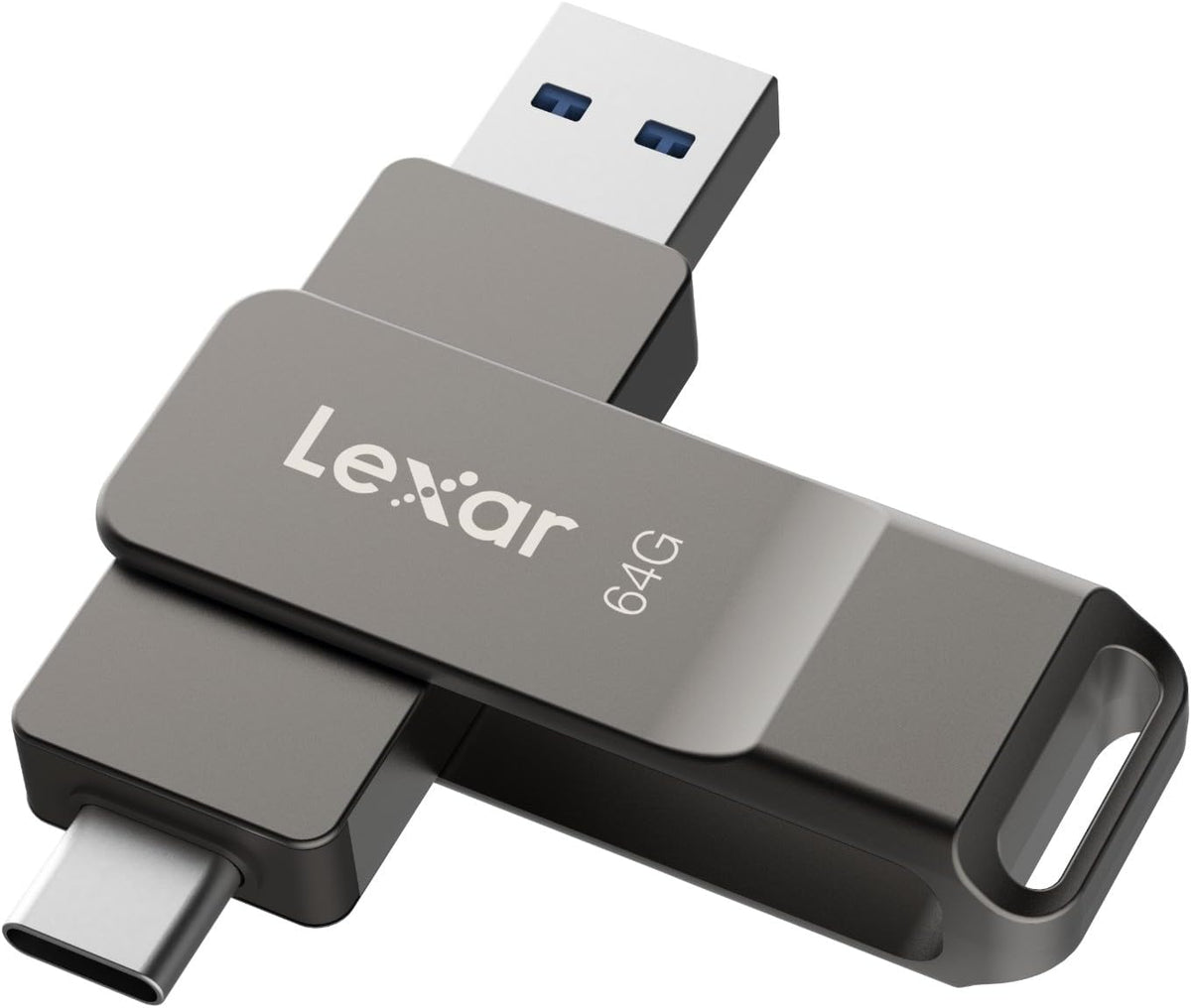 Lexar D40E 128GB Dual USB 3.2 Gen 1 Type-C Jump Drive,Champagne Silver