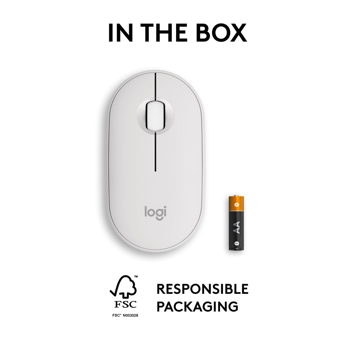 Logitech Pebble Mouse 2 M350s Slim Bluetooth Wireless Mouse