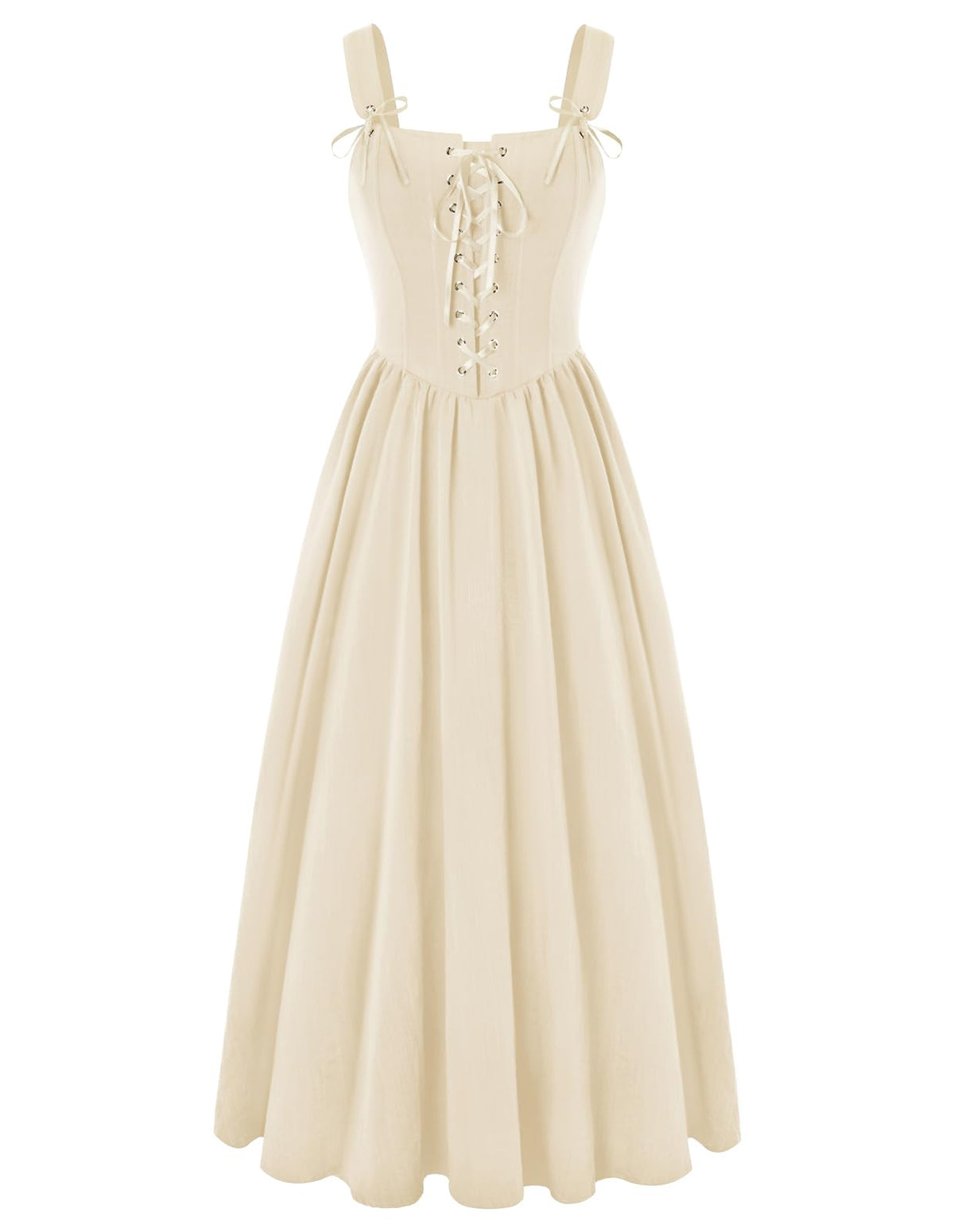 SCARLET DARKNESS Women's Renaissance Corset Dress Sleeveless Lace up A-Line Maxi Dresses