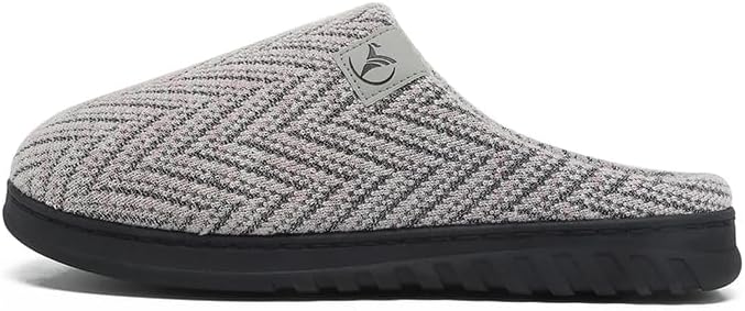 Mens Memory Foam Slippers Knitted Lining Non-Slip Indoor Outdoor Slippers