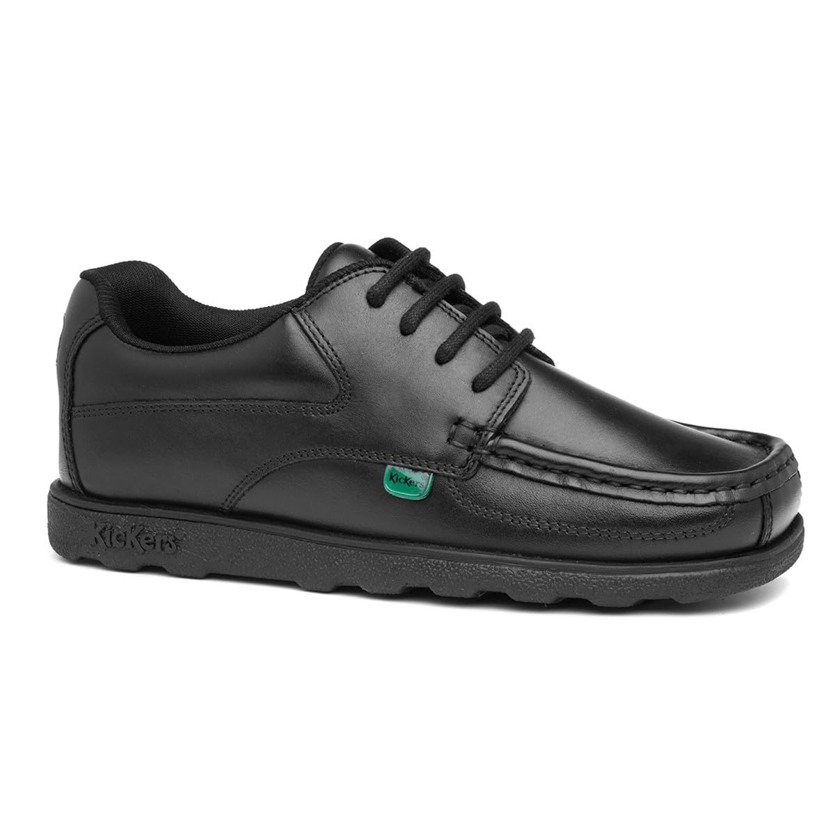 Kickers Fragma Boys Lace Up School Shoe in Black