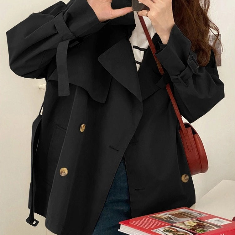 Women's Short Trench Coat - Early Spring and Autumn Jacket