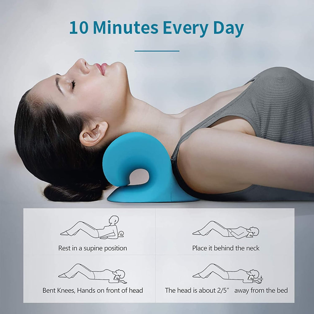 Neck and Shoulder Relaxer Cervical Traction Pillow Memory Foam RESTCLOUD