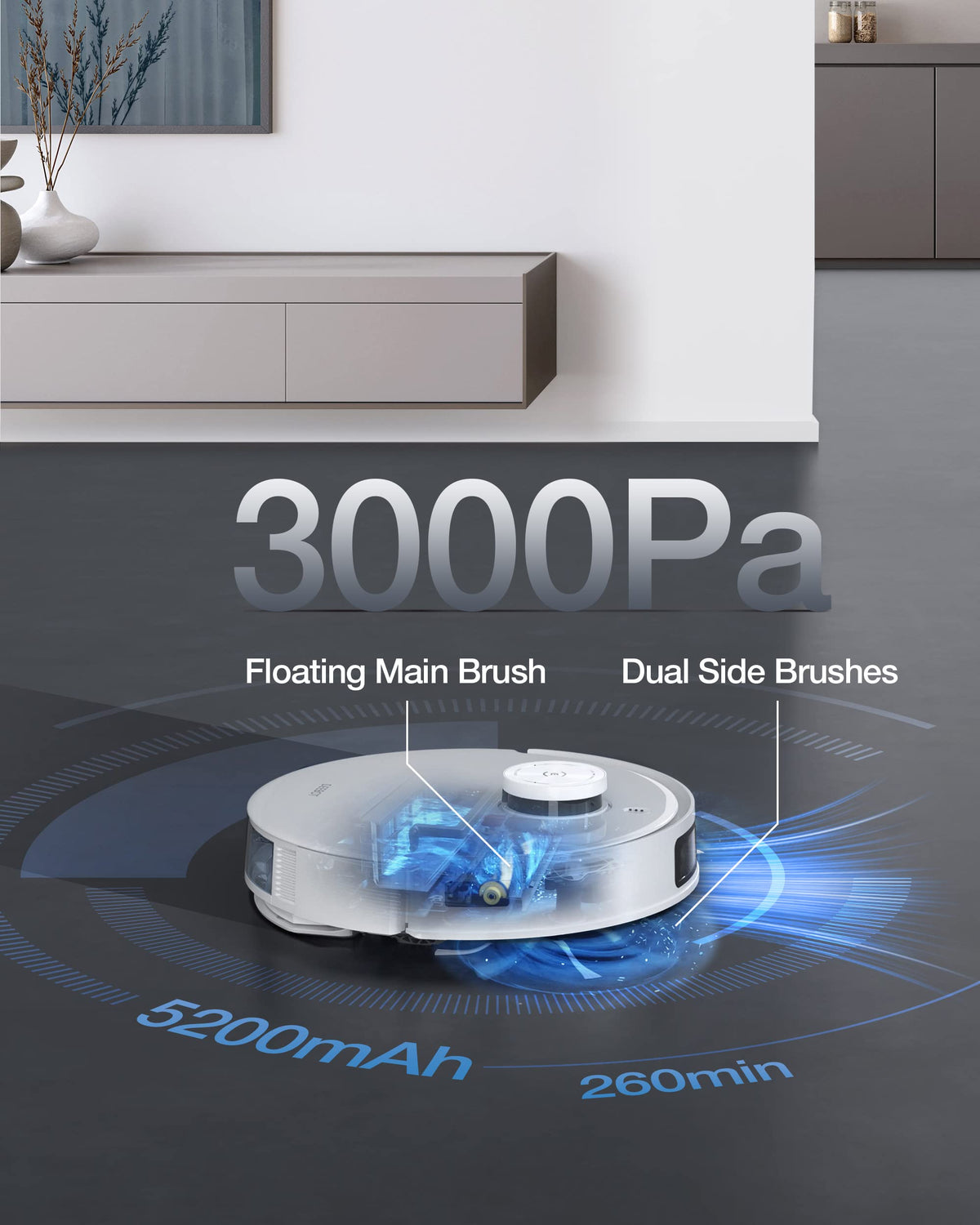 ECOVACS DEEBOT T10 PLUS Robot Vacuum Cleaner Auto-Empty Station 3000 Pa