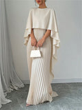 Women's Batwing Sleeve Dress - Loose Mid-Length Summer Dress