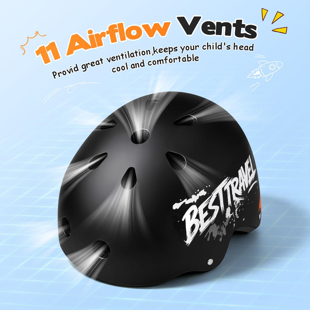 Besttravel Kids Helmet, Toddler Helmet Adjustable Toddler Bike Helmet Ages 3-8 Years Old Boys Girls Multi-Sports Safety