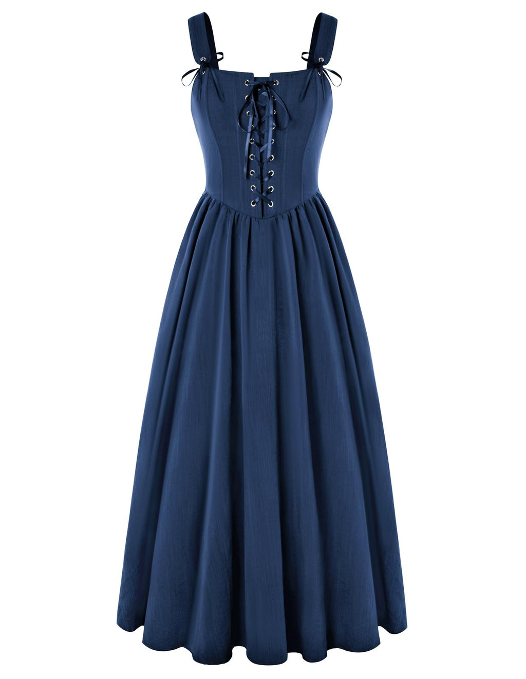 SCARLET DARKNESS Women's Renaissance Corset Dress Sleeveless Lace up A-Line Maxi Dresses