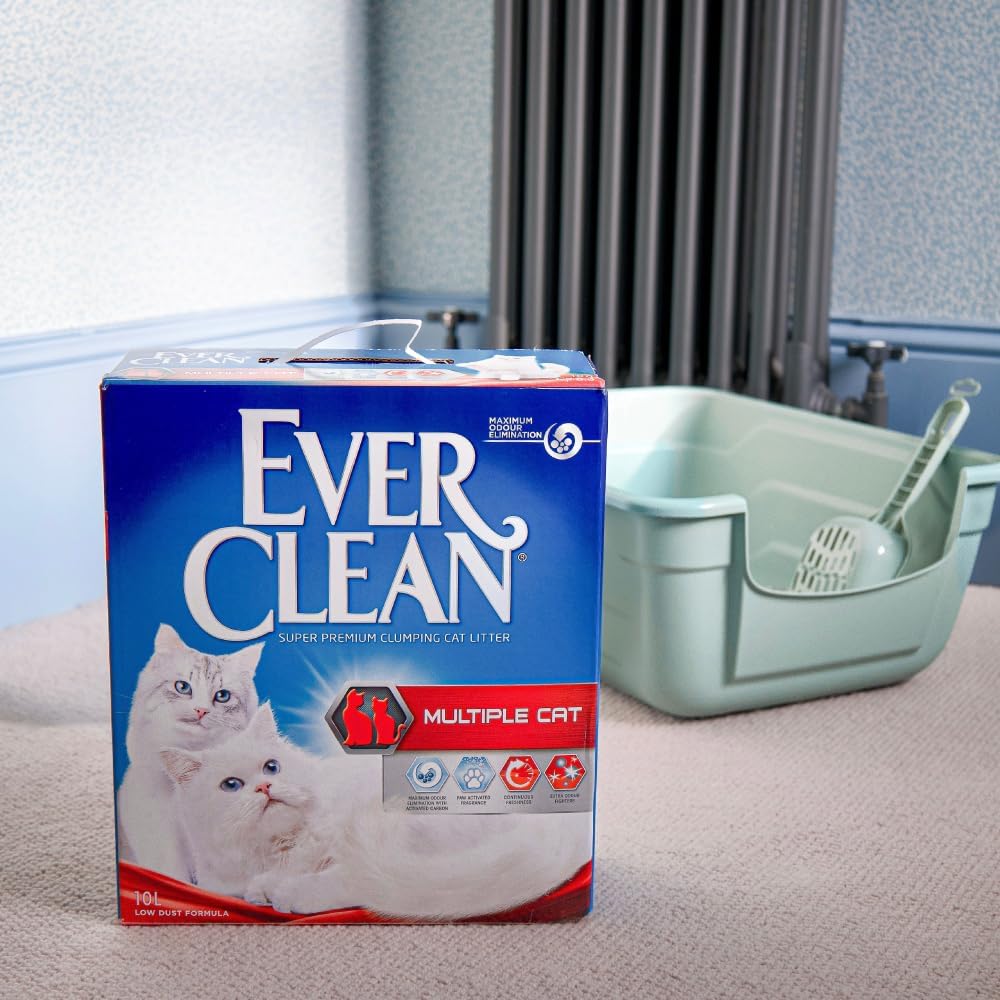 Ever Clean Clumping Cat Litter, Multiple Cat, Scented for long-lasting freshness, Unbeatable Clumping Strength, 10L
