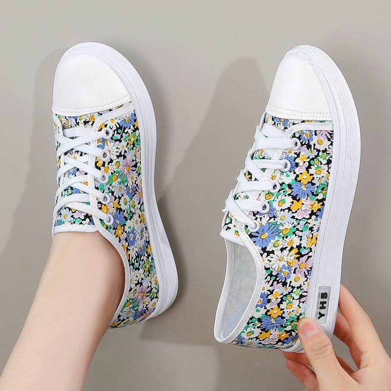 Canvas Shoes Women Ladies Low Top Sneakers Classic Lace Up Casual Trainers Plimsolls Pumps