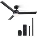 Ceiling Fan with Light 52 Inch 6 Speed Reversible Quiet DC Motor VONLUCE Black