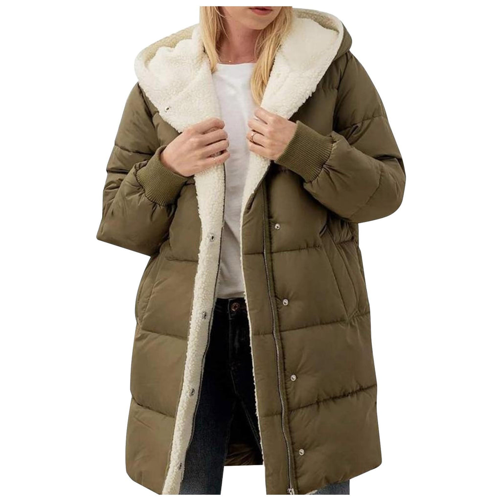 Women's Winter Puffer Jacket - Warm Padded Coat for UK Daily Wear Windproof Outer Loose Casual Fit Lightweight Padded Overcoat Cold Weather Resistant Autumn Outwear Jackets