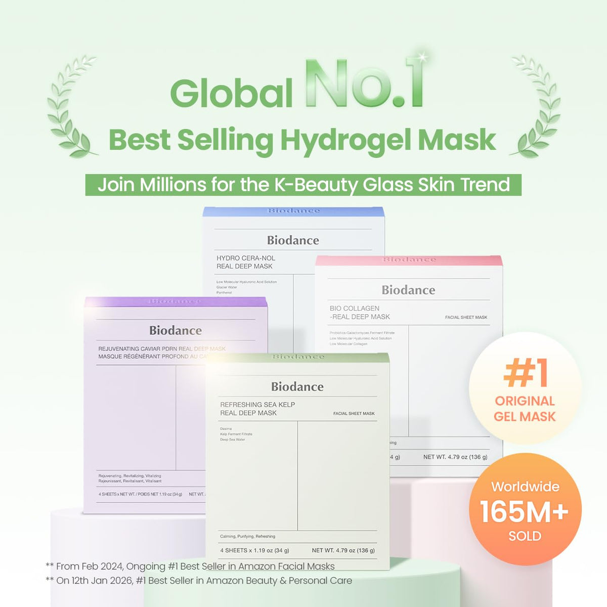 BIODANCE Bio-Collagen Real Deep Mask for Hydrating & Plumping (4ea)