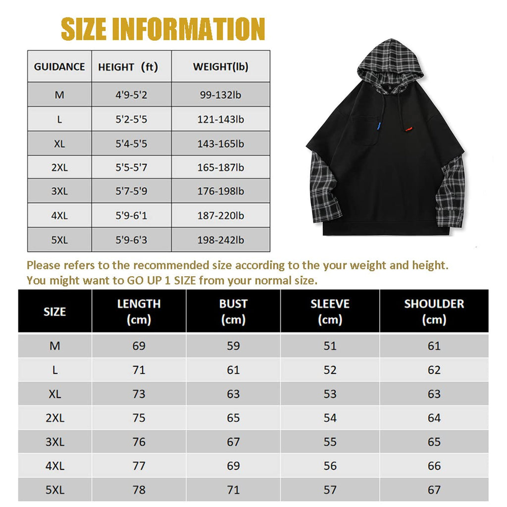 Moshtashio Men's Hoodie Colorblock Pullover Sweatshirt with Design Hip Hop