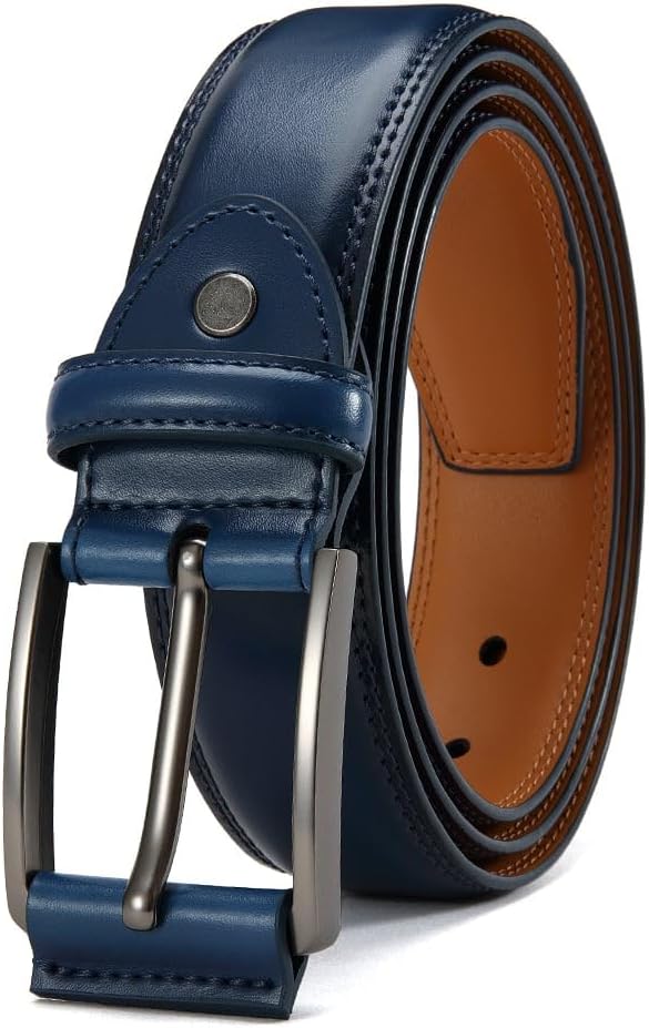 Men's Genuine Leather Dress Belt, Handmade, 100% Cow Leather, Fashion & Classic Designs for Work Business and Casual