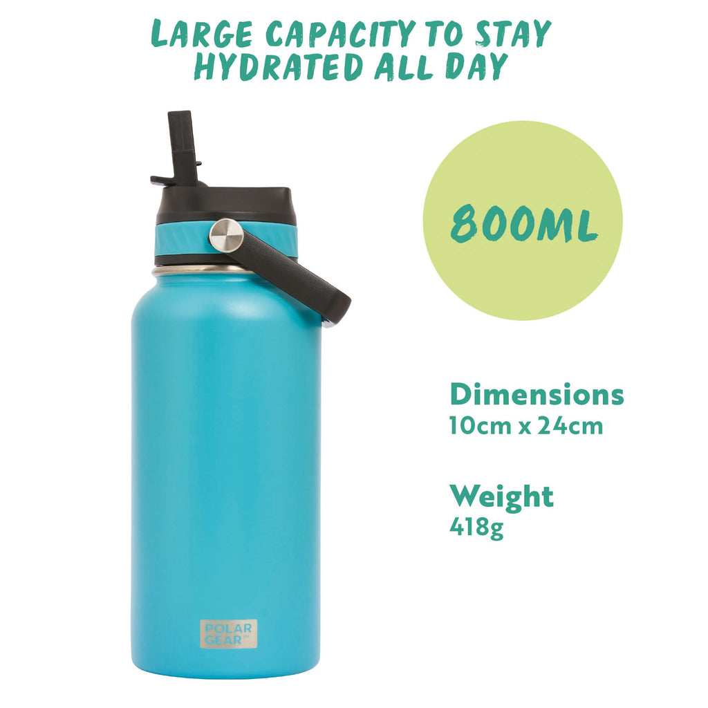 Polar Gear Insulated Water Bottle with Flip Straw - 800ml Wine