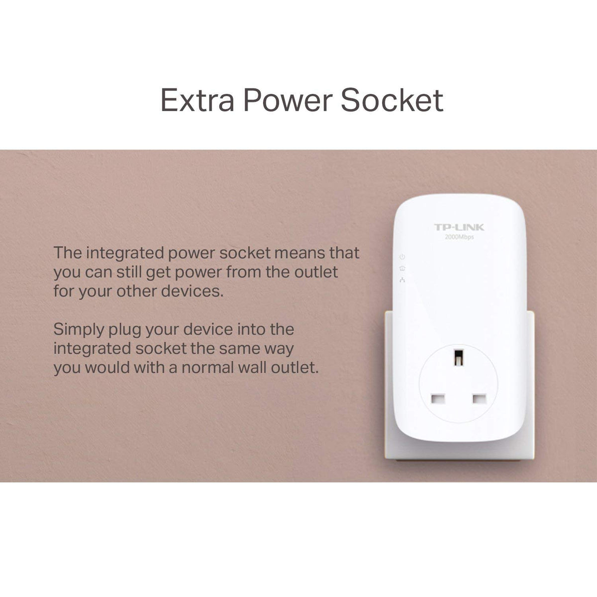 TP-Link TL-PA7017P KIT 1-Port Gigabit Passthrough Powerline Starter Kit, Data transfer speed Up To 1000 Mbps, Ideal for HD/3D/4K video streaming UK Plug (Renewed)