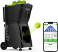 PT-Smart Pro Tennis & Ball Machine with Remote Control | Automatic Starter 12-75 MPH | Training Equipment with Spin | Practice Machine 100+ Balls (Black)