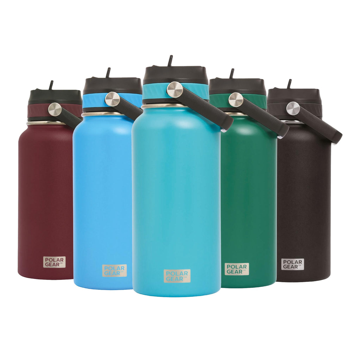 Polar Gear Insulated Water Bottle with Flip Straw - 800ml Wine