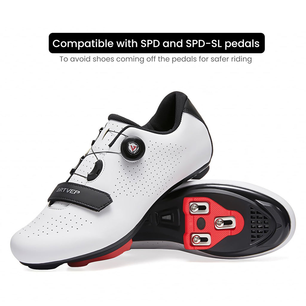 Women's Cycling Shoes for Men Road Bike Shoes Compatible with SPD and Delta Pedal Block Peloton Breathable Bicycle Shoes