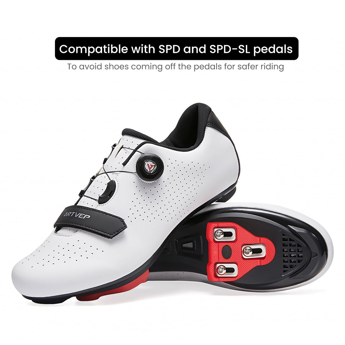 Women's Cycling Shoes for Men Road Bike Shoes Compatible with SPD and Delta Pedal Block Peloton Breathable Bicycle Shoes