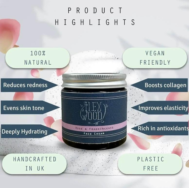 The Ilex Wood Rose & Frankincense Face Cream – Natural Moisturiser 60ml