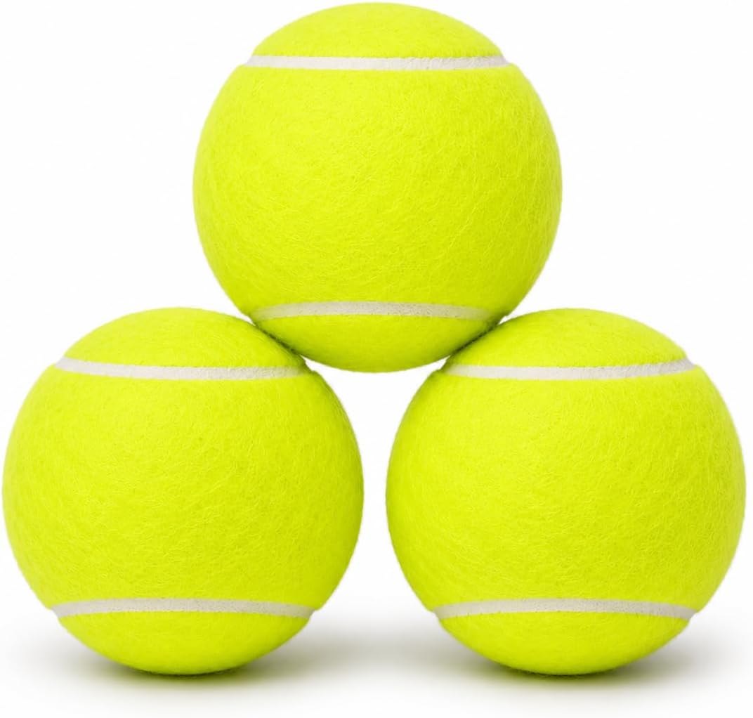 3 Pack Multi-Use Tennis Balls with Mesh Carry Pouch