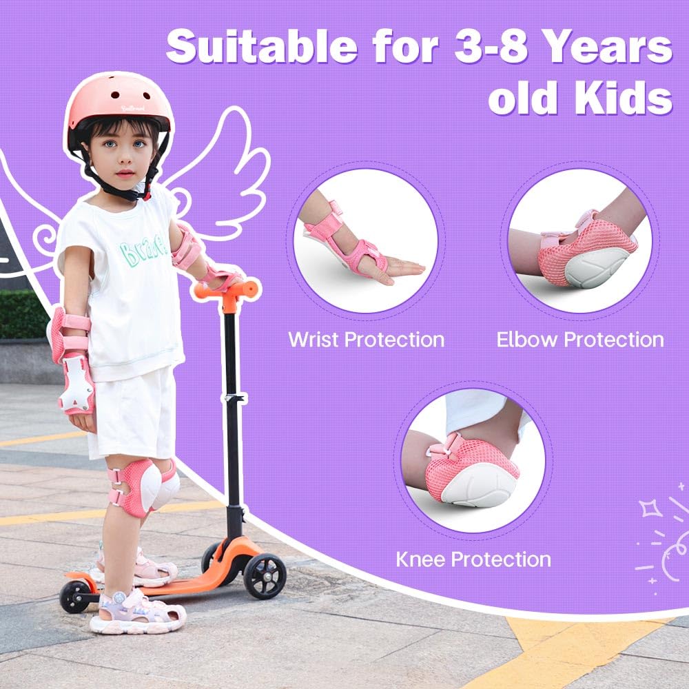 Besttravel Kids Helmet, Toddler Helmet Adjustable Toddler Bike Helmet Ages 3-8 Years Old Boys Girls Multi-Sports Safety