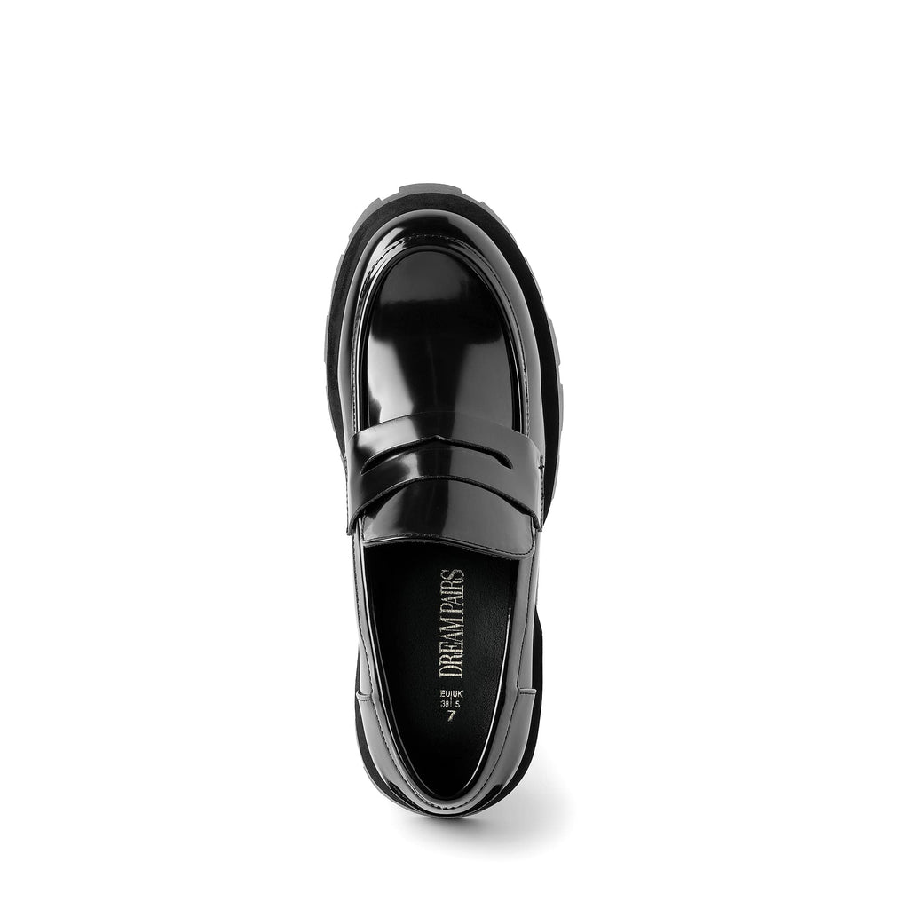 DREAM PAIRS Women's Loafers Lug Sole Slip On