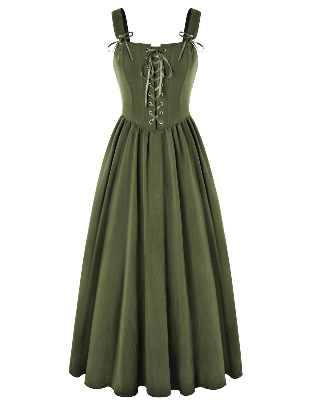 SCARLET DARKNESS Women's Renaissance Corset Dress Sleeveless Lace up A-Line Maxi Dresses