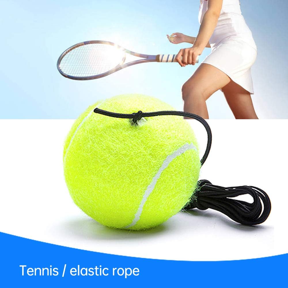 3 Pcs Tennis Trainer Ball, Training replacement Balls with String, Rebound Ball with Cord ideal for indoor and outdoor tennis practice with a bounce ball-durable