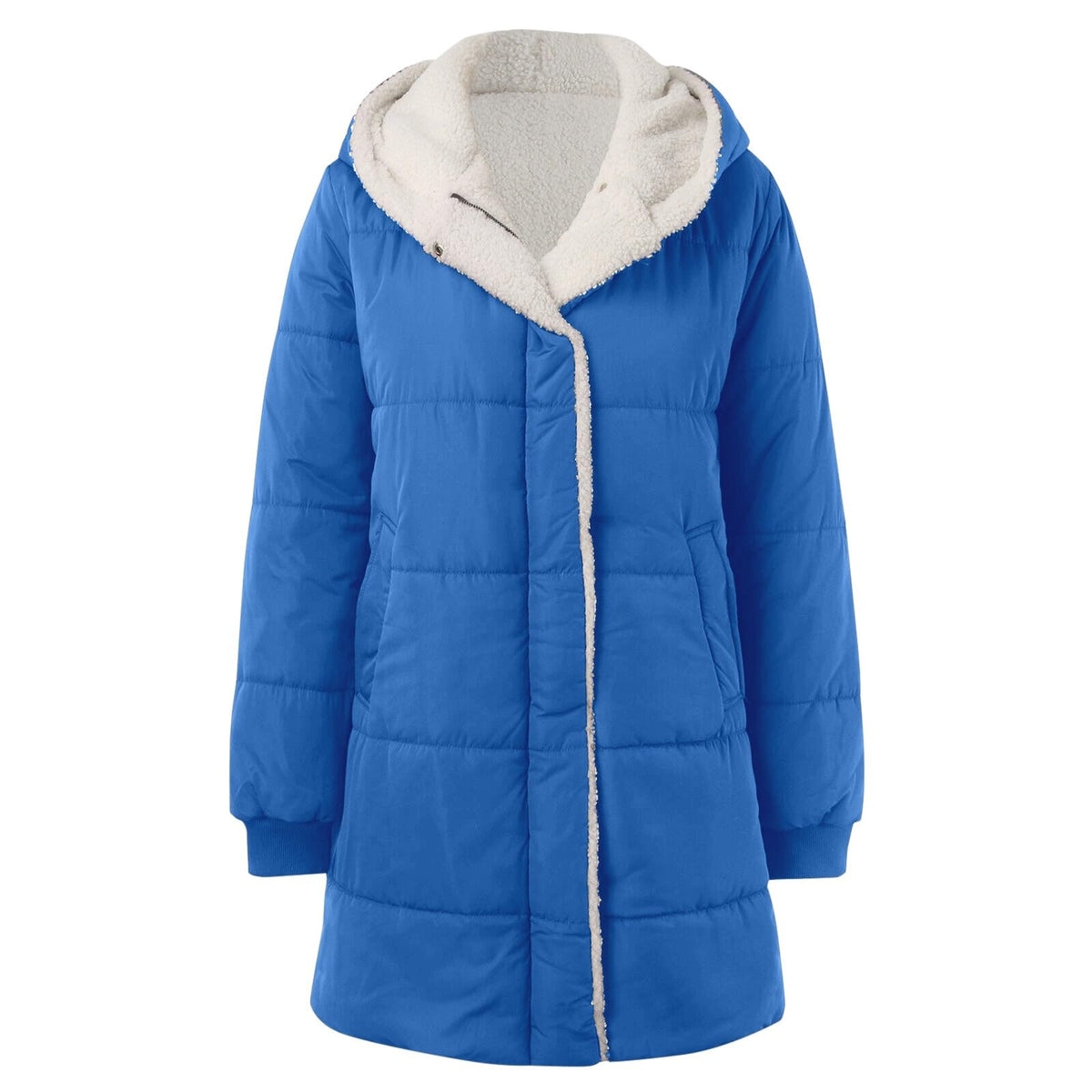 Women's Winter Puffer Jacket - Warm Padded Coat for UK Daily Wear Windproof Outer Loose Casual Fit Lightweight Padded Overcoat Cold Weather Resistant Autumn Outwear Jackets