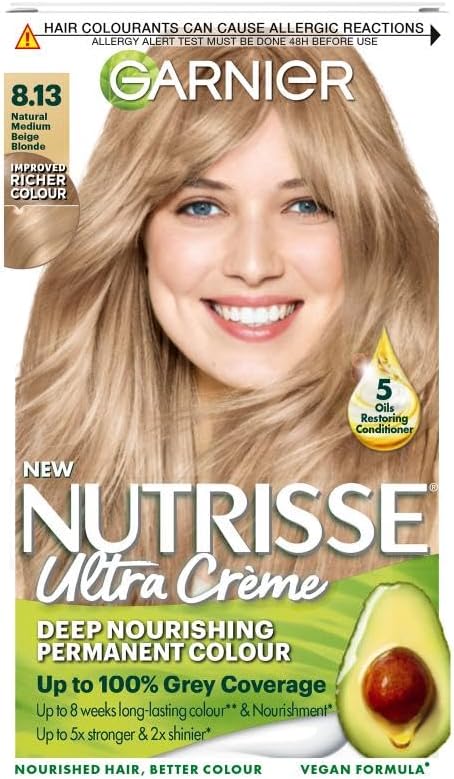 Garnier Nutrisse Ultra Color Permanent Hair Dye, 4.15 Iced Coffee Brown