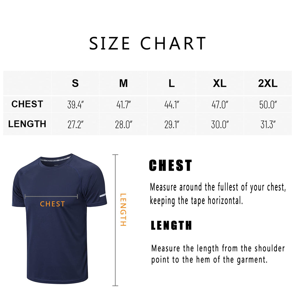 Gaiatiger 1/3 Pack Mens T-Shirts Quick Dry Short Sleeve Tops Running Shirts